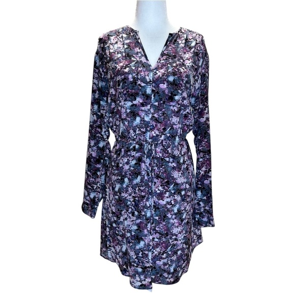 Rebecca Taylor - “Tapestry Collection ” Floral, Silk Mini Dress - Size 0, Purple - Picture 4 of 16